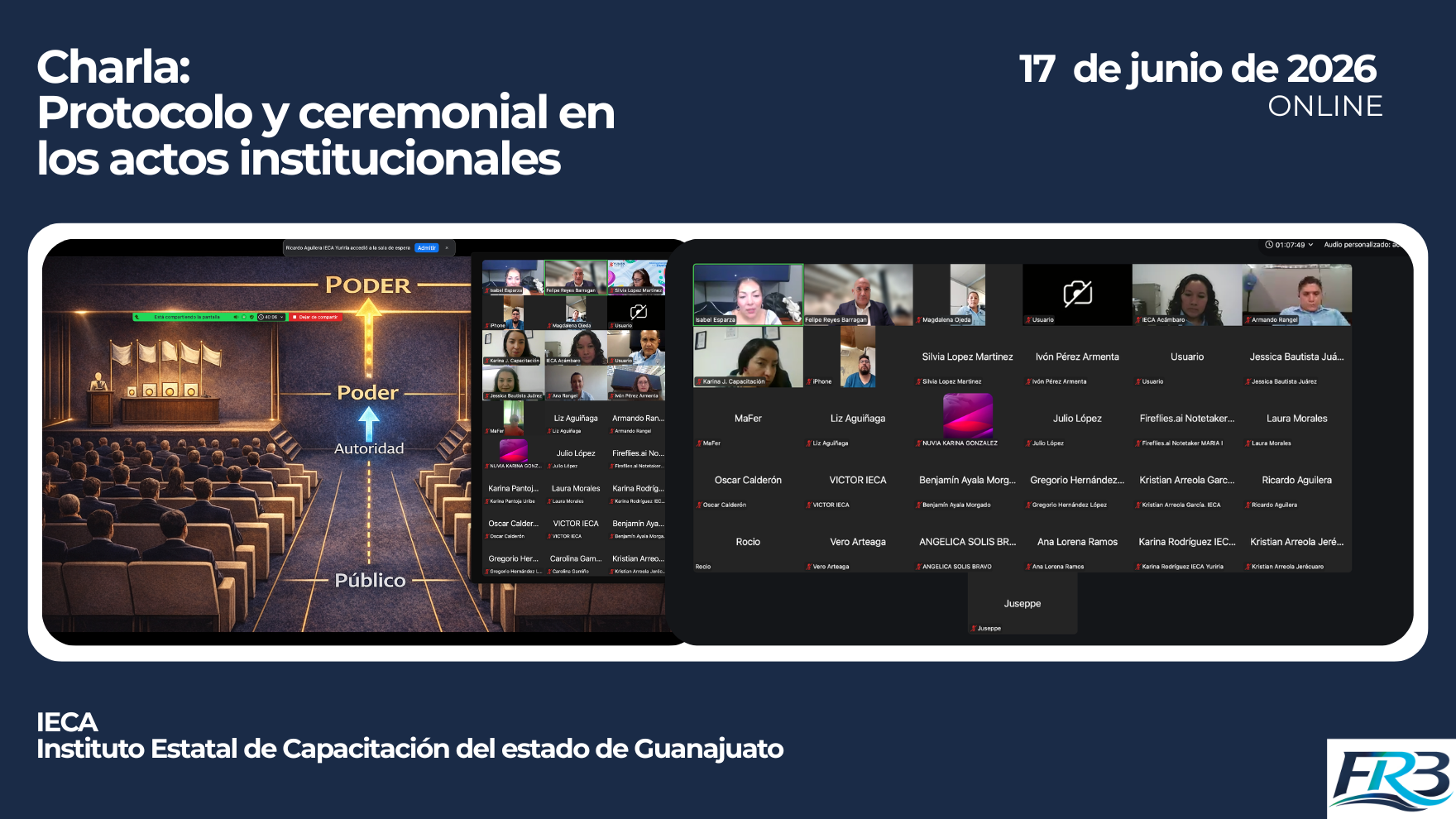 Charla online para personal del IECA