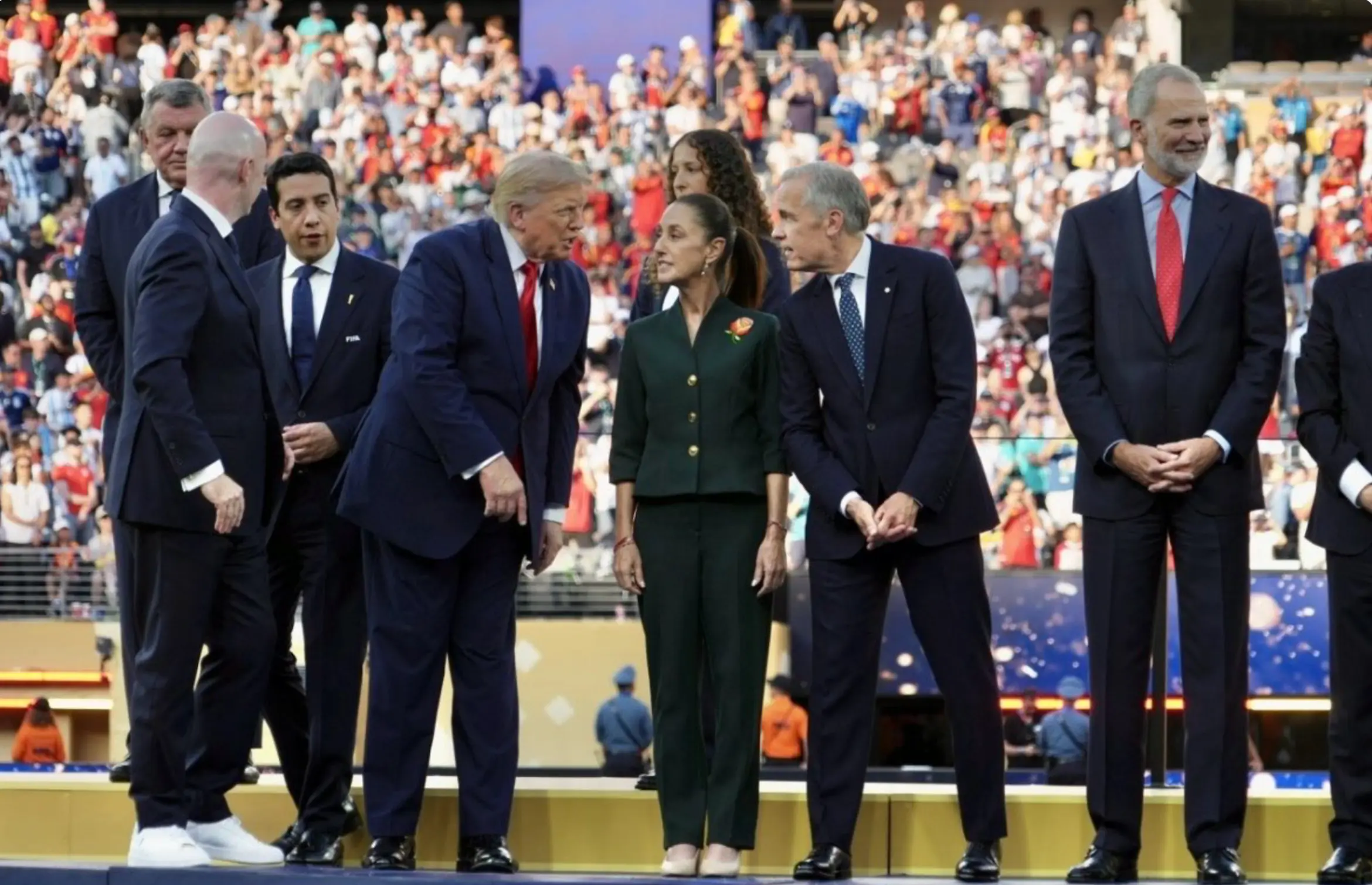 Fotografía difundida por el Gobierno de México durante la premiación del Mundial 2026