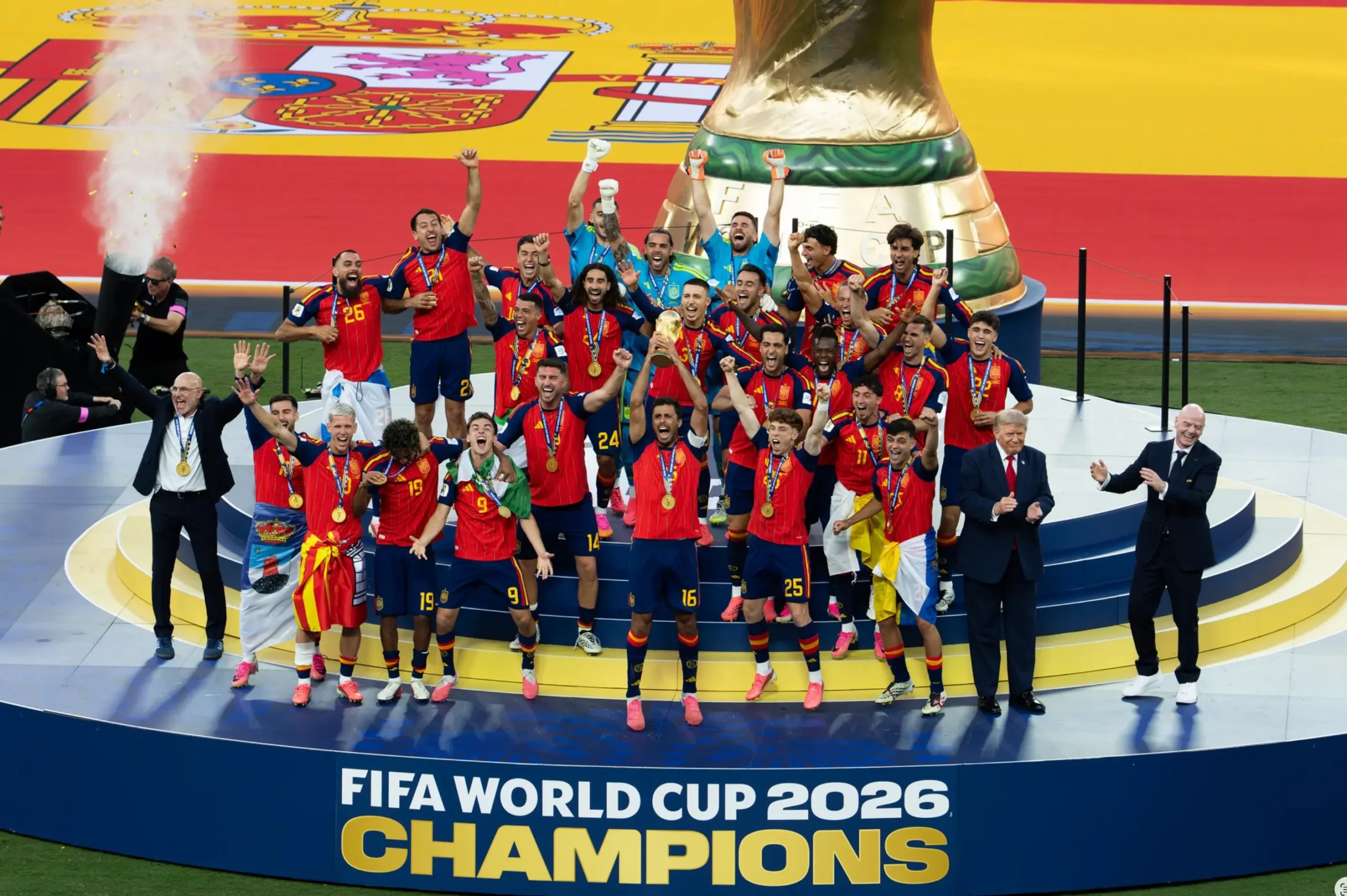 Fotografía publicada por Donald Trump durante la premiación del Mundial 2026