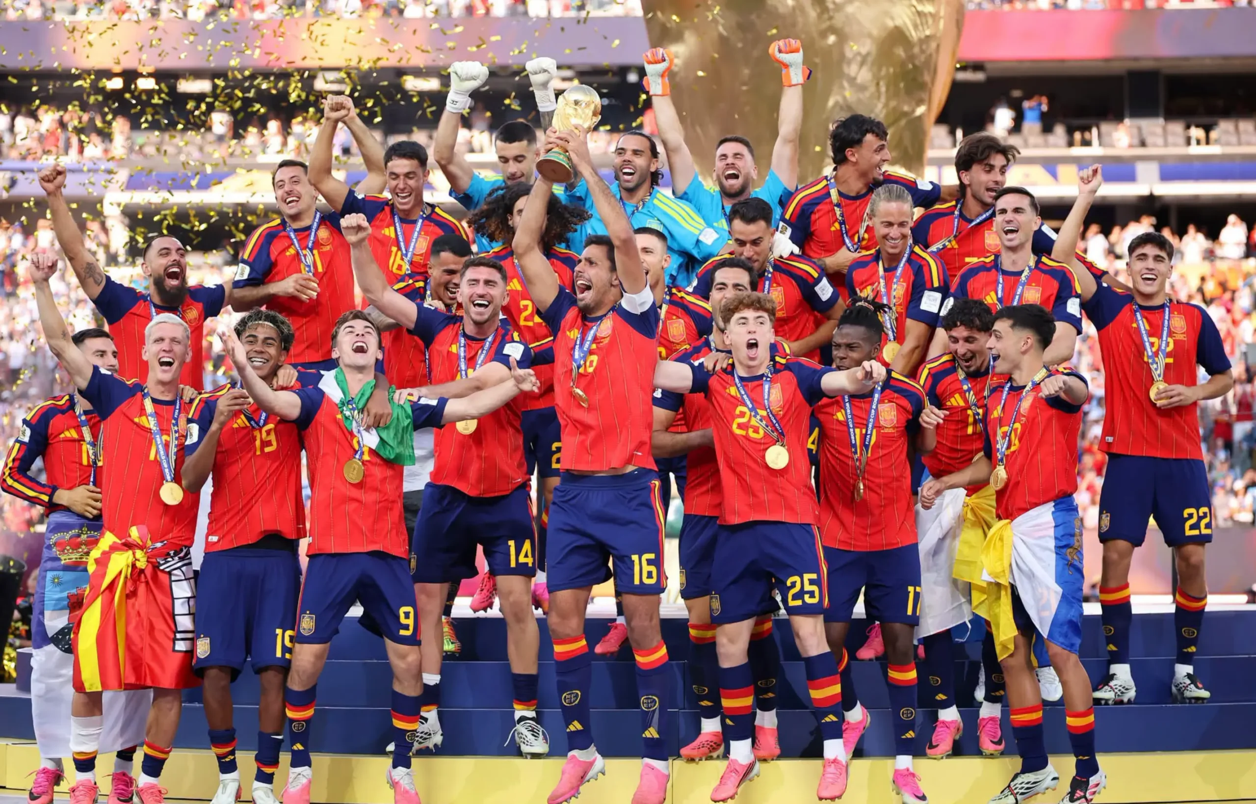 Fotografía oficial de la FIFA durante la premiación del Mundial 2026