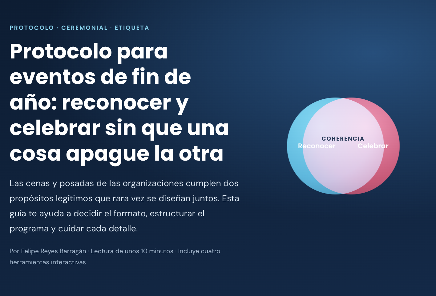 Protocolo y ceremonial para eventos de fin de año