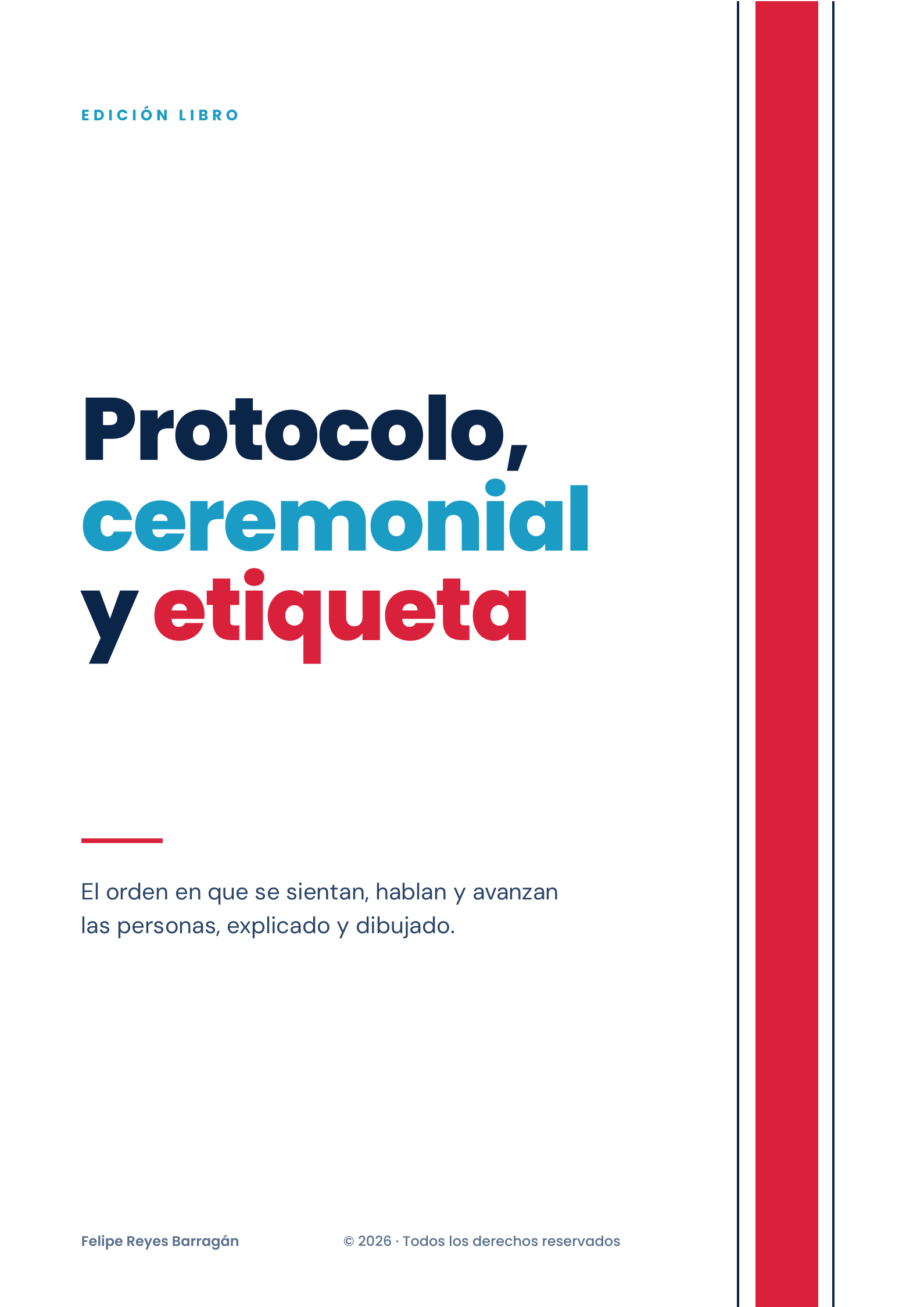 Portada de la edición libro: Protocolo, ceremonial y etiqueta